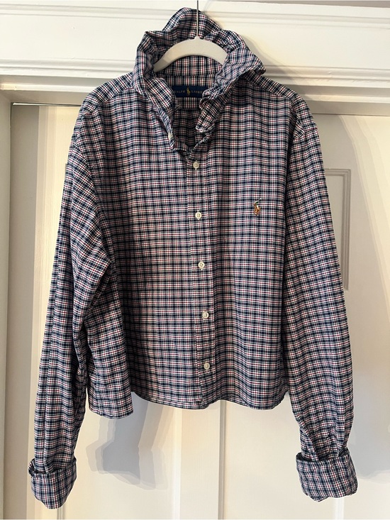 Ralph Lauren Tops - Upcycled Men’s Ralph Lauren Plaid Button-Down in Navy, Red, White, Green